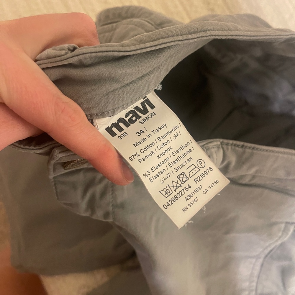 MAVI Jeans men’s Casual Chino Shorts in Light Gray cotton blend size 34 - Picture 3 of 8